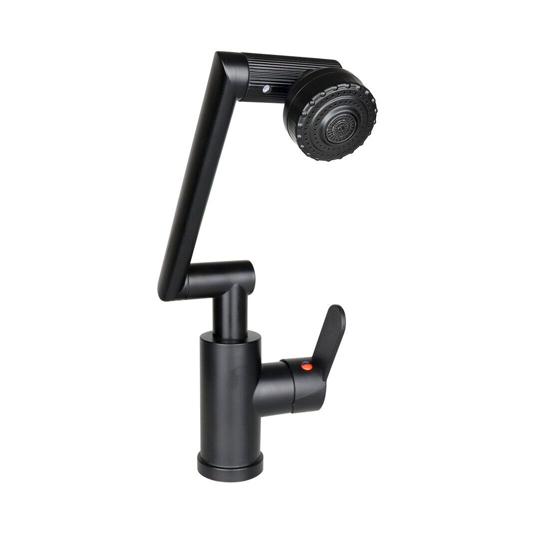 KINETEX KTX-3307 ( SİYAH & 1080° ) ÇOK FONKSİYONLU MUSLUK BATARYA*24