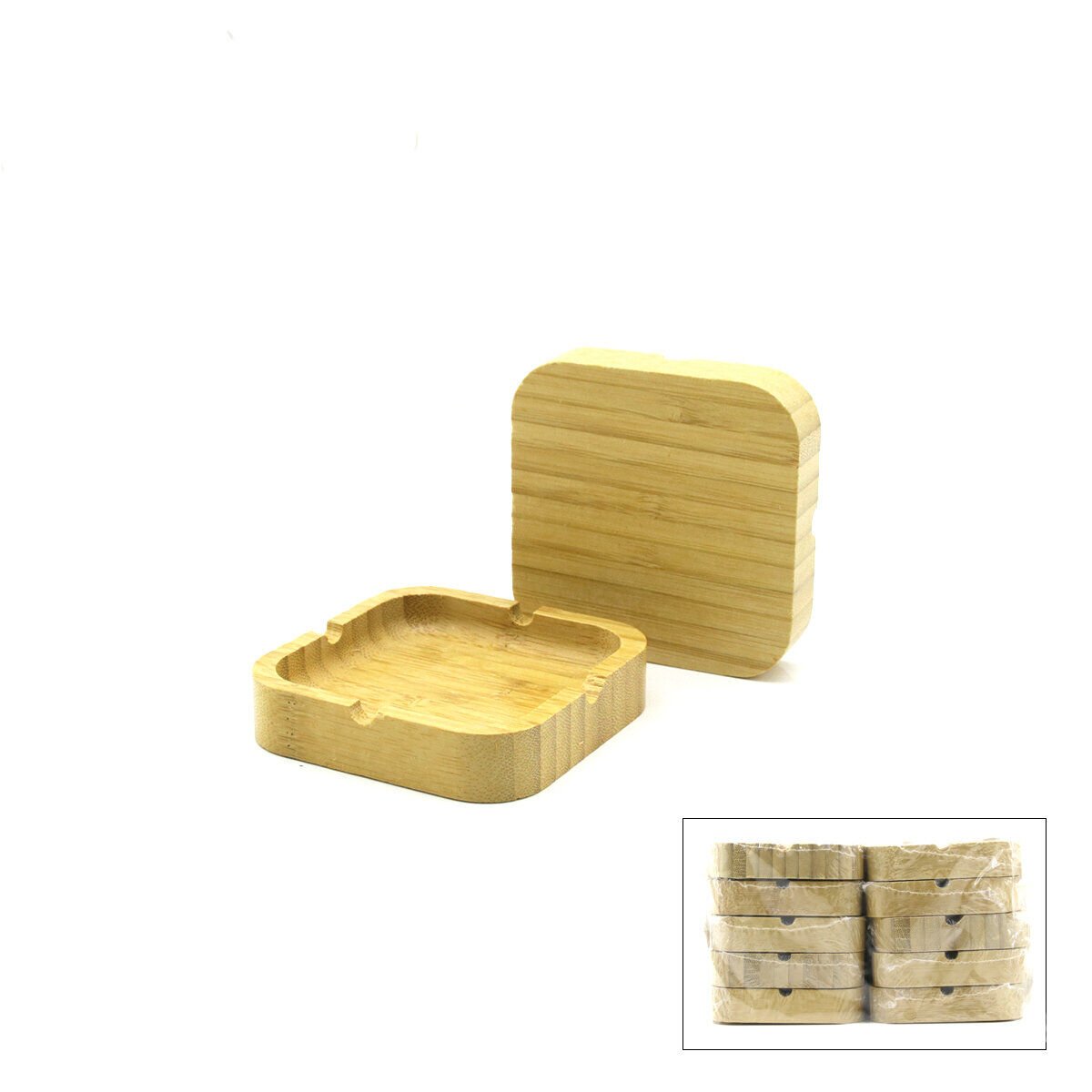 İBİCO İ22-399 ( KARE ) ( AHŞAP & BAMBU ) KÜLLÜK ( 10CM )*10X30
