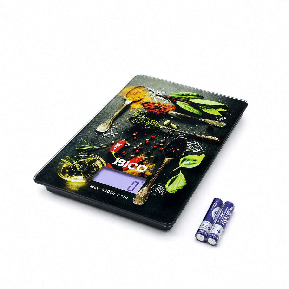 İBİCO İ11-028 ( CAM ) MUTFAK TARTISI TERAZİ ( LCD EKRAN ) ( 5KG/1GR ) ( PİLLİ ) (GR/OZ/ML/IB ÖLÇÜM)*40