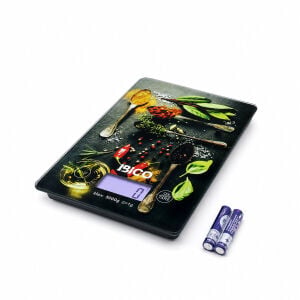 İBİCO İ11-028 ( CAM ) MUTFAK TARTISI TERAZİ ( LCD EKRAN ) ( 5KG/1GR ) ( PİLLİ ) (GR/OZ/ML/IB ÖLÇÜM)*40