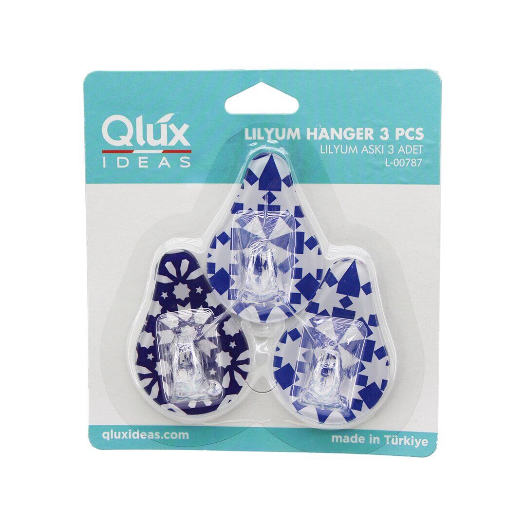 QLUX L-00292 ( 3PCS ) LİLYUM YAPIŞKANLI ( MİKA KRİSTAL PLASTİK ) ASKI*60