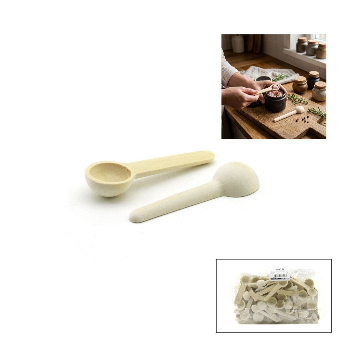 İBİCO İ22-402 ( 2.8CM ) ( AHŞAP BAMBU ) KÜREK BAHARAT ( KAŞIK & KÜREK )*100X30