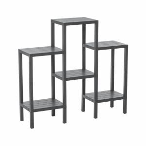 OMBEG OM-1108-0150 ( 6 ( DÜZ ) RAFLI & GRİ ) MODÜLER ÜNİTE PLASTİK*4
