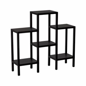 OMBEG OM-0150-1108-0008 ( 6 ( DÜZ ) RAFLI & SİYAH ) MODÜLER ÜNİTE PLASTİK*4
