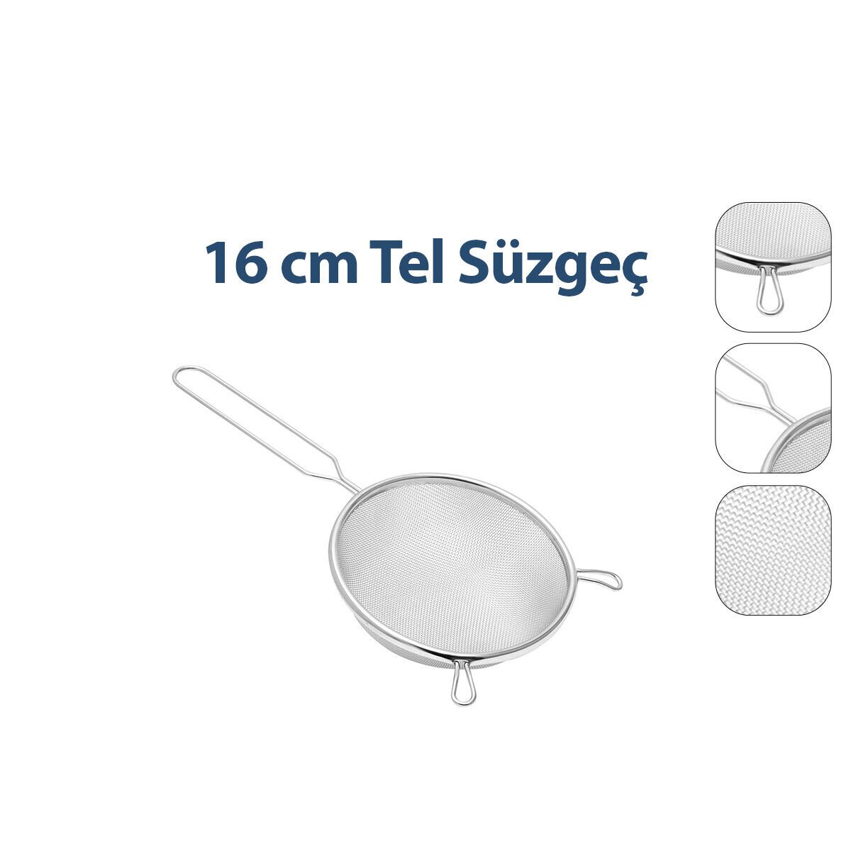 ENFA ENF-1296 ( 16CM ) TEL SÜZGEÇ METAL SAPLI ( KULAKLI )*200