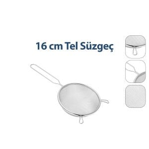 ENFA ENF-1296 ( 16CM ) TEL SÜZGEÇ METAL SAPLI ( KULAKLI )*200