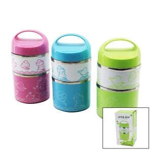 LUNC BOX YAKUT-11485 ( SABİT KULPLU & RESİMLİ & RENKLİ ) ( 2Lİ ) SEFER TASI & SAKLAMA KABI 930ML*48