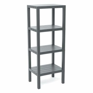 OMBEG OM-0220-2115-0114 ( 4 ( DÜZ ) RAFLI & GRİ ) MODÜLER ÜNİTE PLASTİK*6