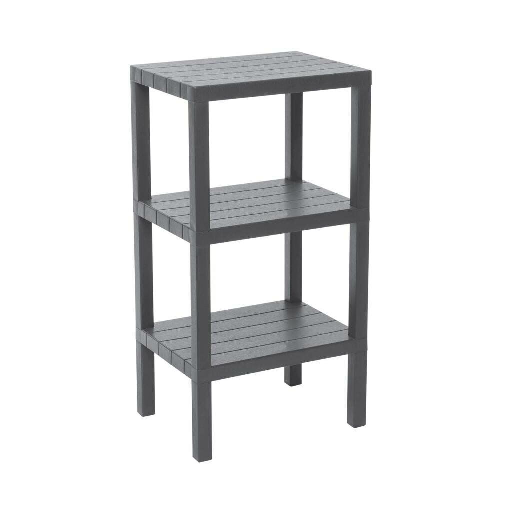 OMBEG OM-0390-3102-0145 ( 3 ( DÜZ ) RAFLI & GRİ ) MODÜLER ÜNİTE PLASTİK*8