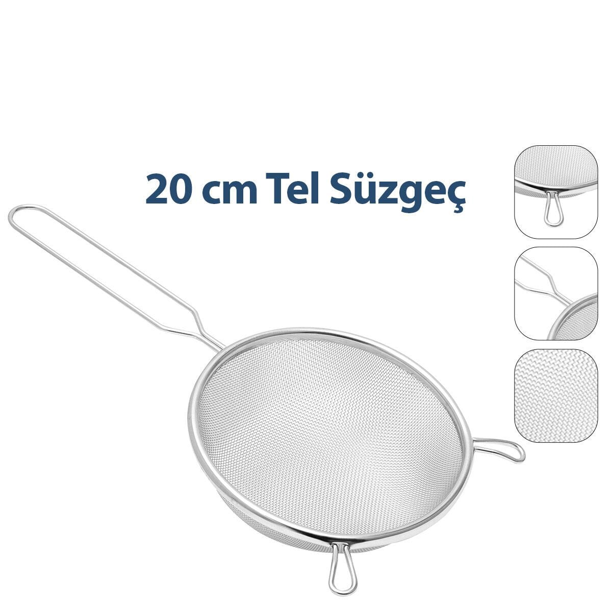 ENFA ENF-1294 ( 20CM ) TEL SÜZGEÇ METAL SAPLI KULAKLI*200