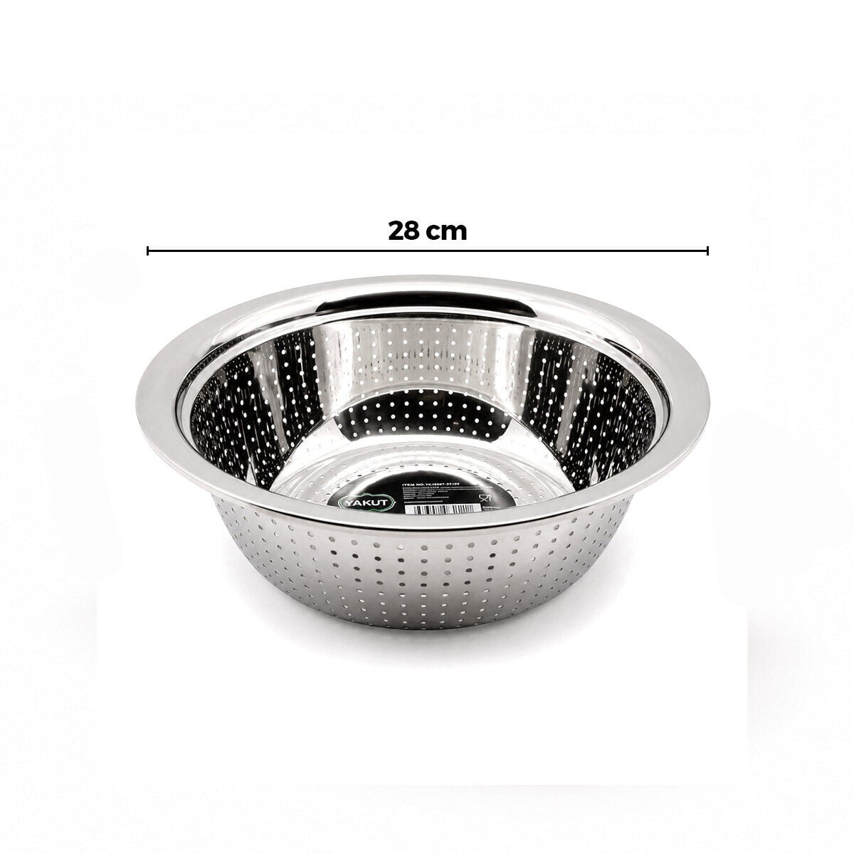 YAKUT-10793 ( 28CM ) ( KULPSUZ ) PASLANMAZ METAL ( SEPET ) SÜZGEÇ*100