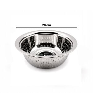 YAKUT-10793 ( 28CM ) ( KULPSUZ ) PASLANMAZ METAL ( SEPET ) SÜZGEÇ*100
