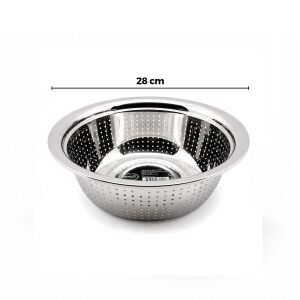 YAKUT-10793 ( 28CM ) ( KULPSUZ ) PASLANMAZ METAL ( SEPET ) SÜZGEÇ*100