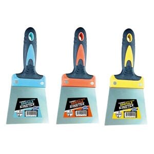 KINETEX KTX-2163 ( 100MM ) KAUÇUK SAPLI & ÇELİK  BOYACI SPATULASI*12X10