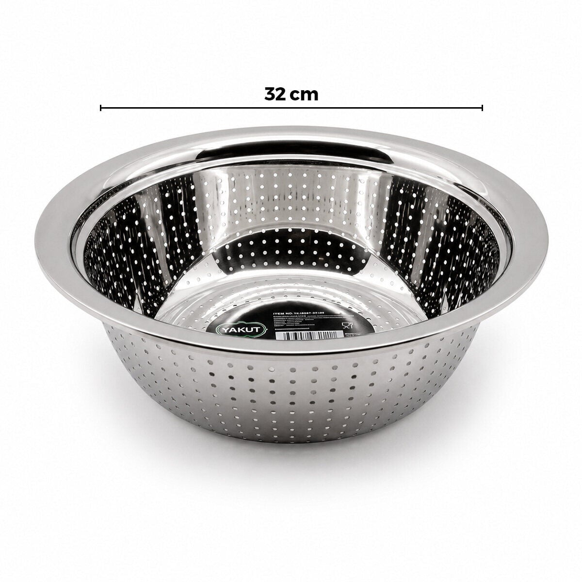 YAKUT-10795 ( 32CM )  ( KULPSUZ ) PASLANMAZ METAL ( SEPET ) SÜZGEÇ*80