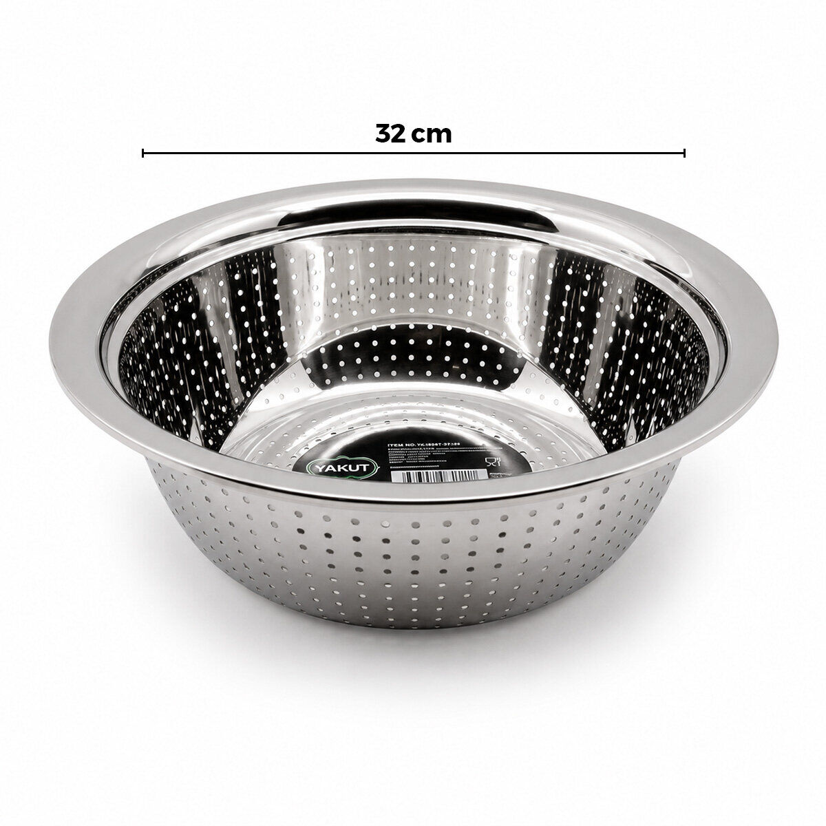 YAKUT-10795 ( 32CM )  ( KULPSUZ ) PASLANMAZ METAL ( SEPET ) SÜZGEÇ*80