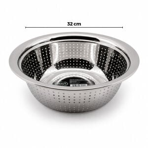 YAKUT-10795 ( 32CM )  ( KULPSUZ ) PASLANMAZ METAL ( SEPET ) SÜZGEÇ*80