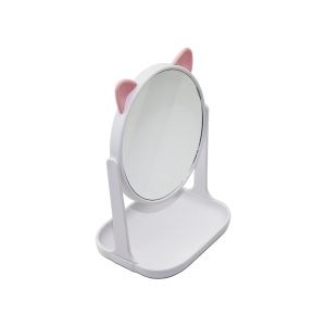 YAKUT-11451 ( 6'' & 15X15CM & YUVARLAK ) ( ORGANİZERLİ & KULAKLI ) PLASTİK MAKYAJ AYNASI*72