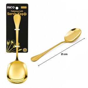 İBİCO İ22-443 ( 21CM ) ( ALTIN & GOLD ) ( METAL ) ( SERVİS KAŞIK )*12X10