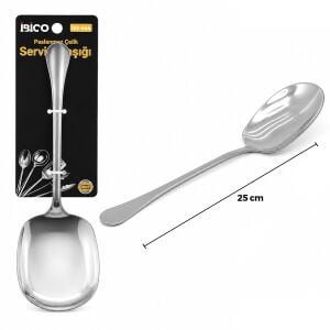 İBİCO İ22-444 ( 25CM ) ( KROM ) ( METAL ) ( SERVİS KAŞIK )*12X10