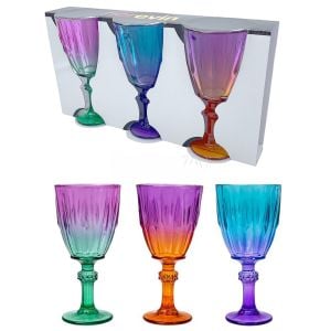 200 CC BOYALI 3LÜ AYAKLI CAM BARDAK SETI *8