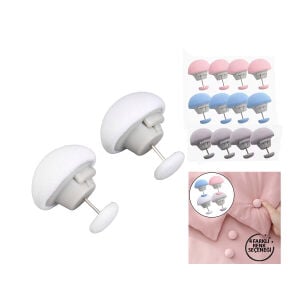 İBİCO İ20-017 ( 4PCS ) ( KUMAŞ KAPLAMA & MİX RENK ) MANTAR İĞNE UÇLU YORGAN KLİPS & NEVRESİM TUTUCU SABİTLEYİCİ*50X20