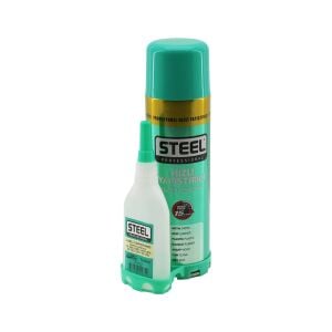 STEEL CK-2769 ( 500ML+125GR=BRÜT ) HIZLI YAPIŞTIRICI (MDF-AHŞAP-METAL-DERİ-KAUÇUK-PLASTİK-CAM)*25