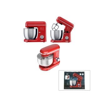 SİNBO SMX-2771 ( KIRMIZI ) STANDLI MİKSER & BLENDER SETİ ( HAMUR YOĞURUCU & ÇIRPICI & KARIŞTIRICI ) ( 8 KADEM. HIZ AYAR )( 5LT HAZNE )( 1300W )*1