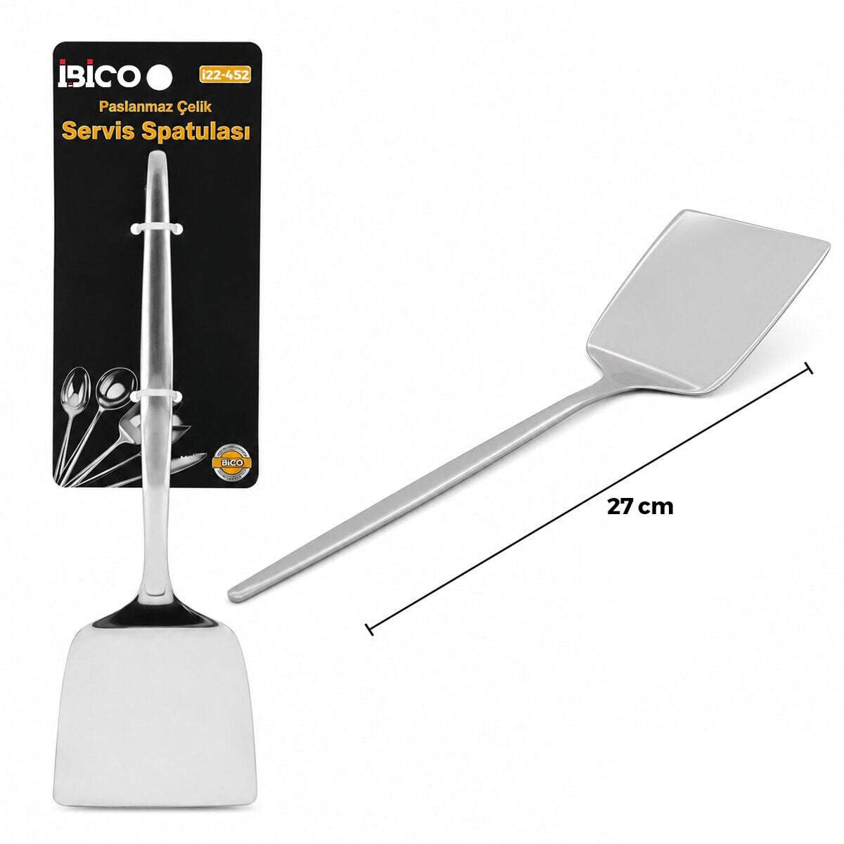 İBİCO İ22-452 ( 27CM ) ( KROM ) ( METAL ) ( SERVİS SPATULA )*12X10