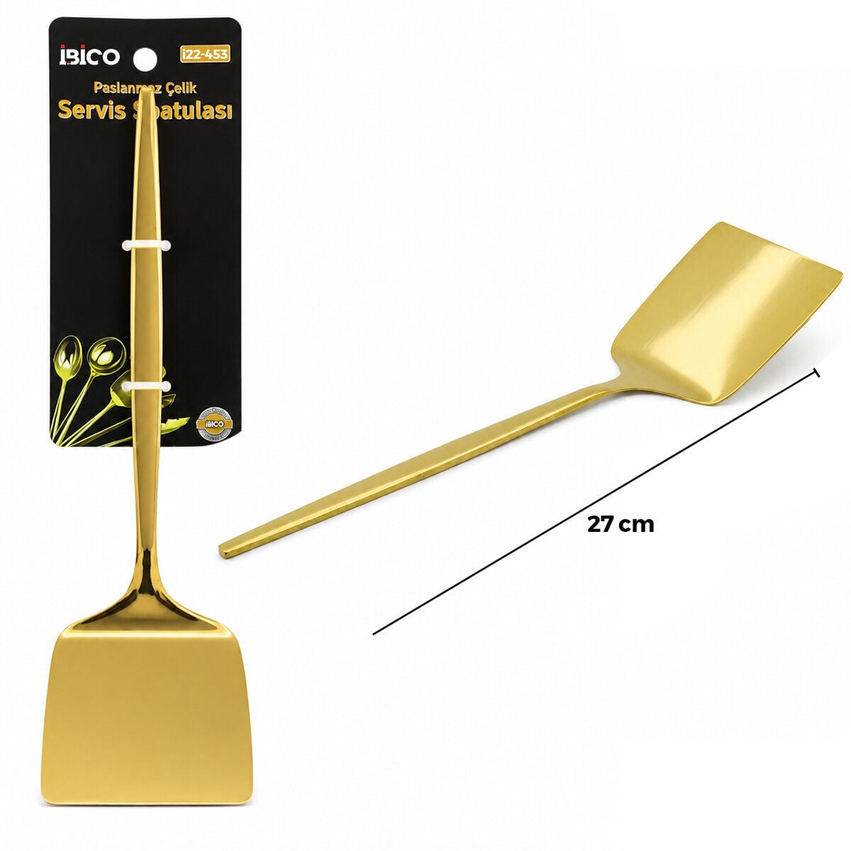 İBİCO İ22-453 ( 27CM ) ( ALTIN & GOLD ) ( METAL ) ( SERVİS SPATULA )*12X10