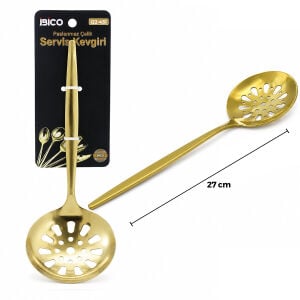 İBİCO İ22-451 ( 27CM ) ( ALTIN & GOLD ) ( METAL ) ( SERVİS KEVGİR )*12X10