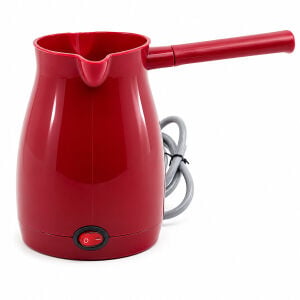 AWOX CAFFEEN ( KIRMIZI ) ELEKTRİKLİ CEZVE ( TÜRK KAHVESİ ) MAKİNESİ ( PLASTİK ) ( ÇİFT AĞIZ ) ( 0.4LT & 5 FİNCAN ) ( 1000W )*24