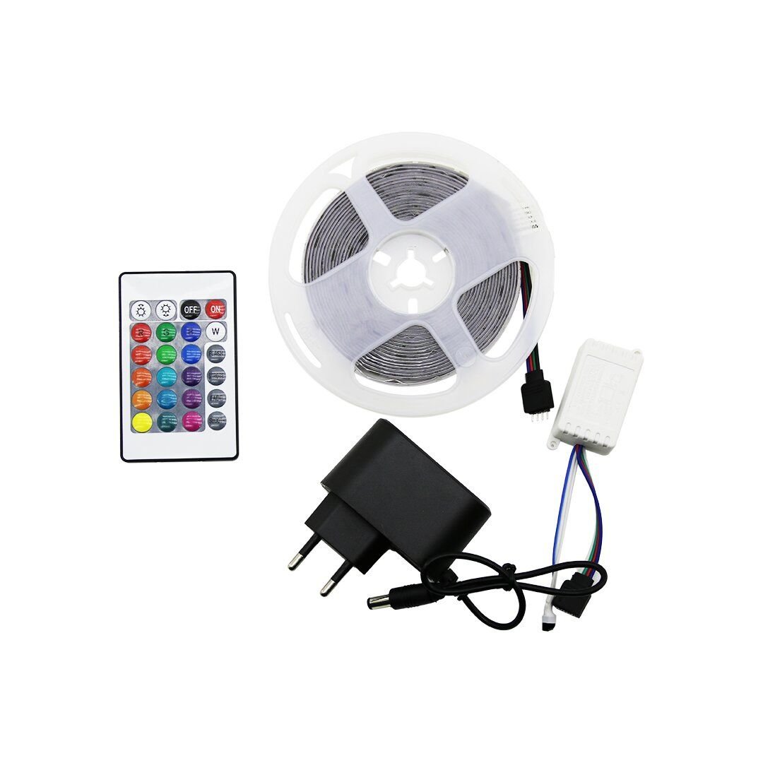 WINNBOSS LED STRIP WN-1161 ( 4.5MT ) ( KUMANDALI & ADAPTÖRLÜ ) ( RGB RENKLİ ) ŞERİT LED ( SMD=2835 ) ( 54LEDs/m )*100