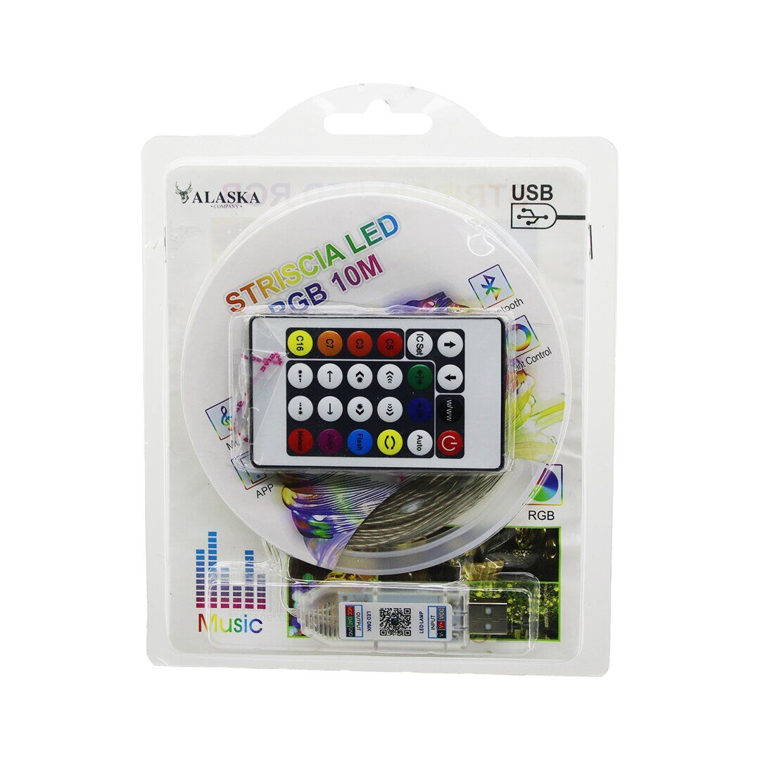 ALASKA COMPANY STRISCIA LED-SDR-129 ( 10MT ) ( KUMANDALI & USB Lİ ) RGB ŞERİT LED*100