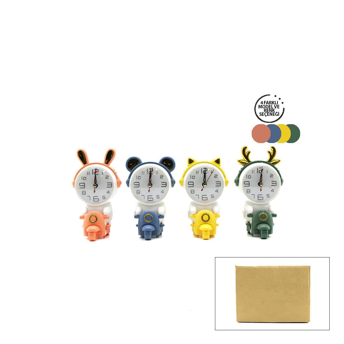 GALAXY-2326 ( MOTORSİKLET ) ÇOCUK MASA ÇALAR SAAT ( PLASTİK KASA RENKLİ ) ( PİLLİ )*24X2