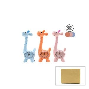 GALAXY-2327 ( ZÜRAFA ) ÇOCUK MASA ÇALAR SAAT ( PLASTİK KASA RENKLİ ) ( PİLLİ )*24X2