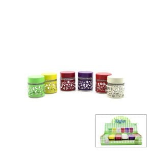 KİNGSON OYSTER K-319 ( CAM ) BAHARATLIK & TUZLUK ( METAL RENKLİ KAPLAMA & KAPAK )*24X4