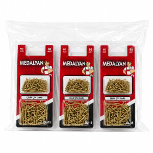 MEDALYAN DL-15 ( 2X25 ) ( 80PCS ) SARI TP TEL ÇELİK ÇİVİ*12X12