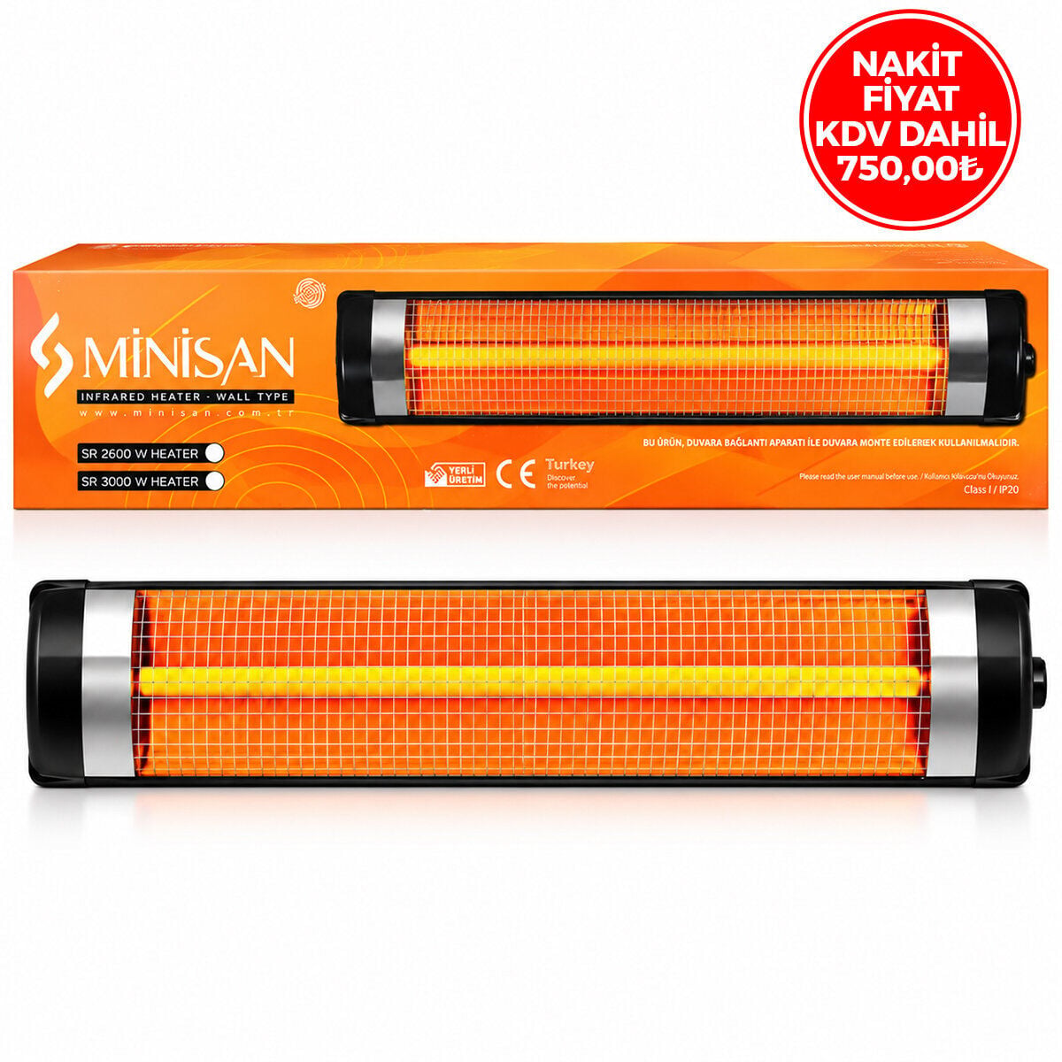 MİNİSAN SR-3000 ( UFO TİPİ ) ELEKTRİKLİ ISITICI INFARED SOBA ( 3000W )*3