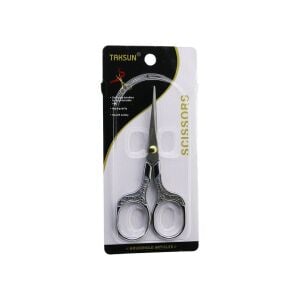 TAKSUN ES-002-Y BIYIK BERBER MAKASI ( GÜMÜŞ & KROM & ÇİÇEK BASKI DESENLİ SAPLI ) ( 128X57MM )*12X24