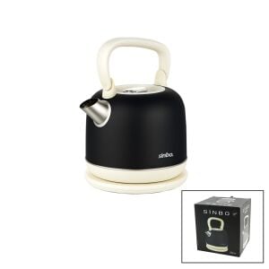 SİNBO SK-8035 RETRO ( SİYAH ) (NOSTALJİ DEMLİK MODEL) (ÇELİK) KETTLE SU ISITICI (2.2LT) (1800W) ( GİZLİ RESİZTANS )*4