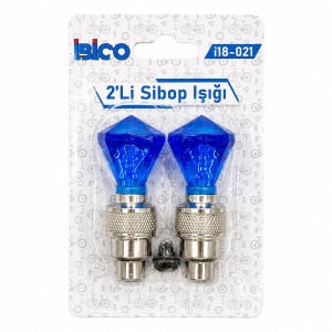 İBİCO İ18-021 ( 2PCS ) ( MAVİ ) ( ELMAS KESİM PRİZMA MODEL ) SİBOP IŞIK ( PİLLİ ) (BİSİKLET & MOTOR & ARAÇ)(HAREKET SENSÖRLÜ)*50X10