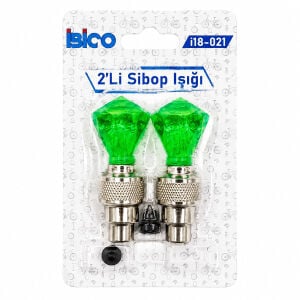 İBİCO İ18-021 ( 2PCS ) ( YEŞİL ) ( ELMAS KESİM PRİZMA MODEL ) SİBOP IŞIK ( PİLLİ ) (BİSİKLET & MOTOR & ARAÇ)(HAREKET SENSÖRLÜ)*50X10