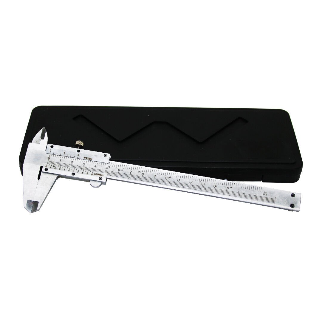 VERNIER CALIPER LRD-23 ( 0-150MM ) LRD-71 ( METAL ) MEKANİK KUMPAS ÖLÇÜ ALETİ ( PLASTİK KUTULU )*50