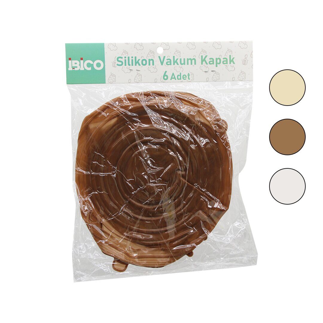 İBİCO İ22-025 ( 6PCS ) ( RENKLİ SİLİKON ) ( VAKUM KAPAK ) ( KAP BONESİ )*12X12
