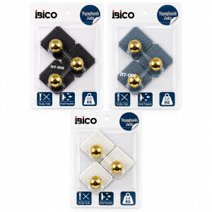 İBİCO İ17-019 ( 3PCS = TEKLİ ) ( GOLD UÇLU ) PLASTİK ASKI ( YAPIŞKANLI MONTAJ=RENKLİ MİKA KRİSTAL PLAKA ) (2KG)*12X14