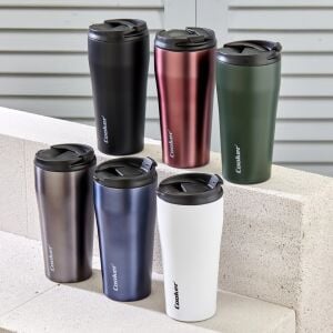 COOKER CKR-2049 ( 400ML ) MUG TERMOS BARDAK RENKLİ ( PASLANMAZ ÇELİK & KAYDIRMAZ TPR TABAN & SIZDIRMAZ KAPAK)*24