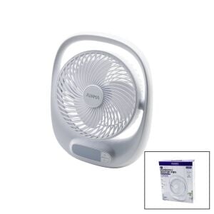 AUHMA AUFN-01 (USB) (7'' & 20CM) MASA ÜSTÜ FAN VANTİLATÖR (IŞIKLI) (5W) (180°) (3-KADEME HIZ) (3-PERVANE) (STAND=24.8X30.5X8CM)*16