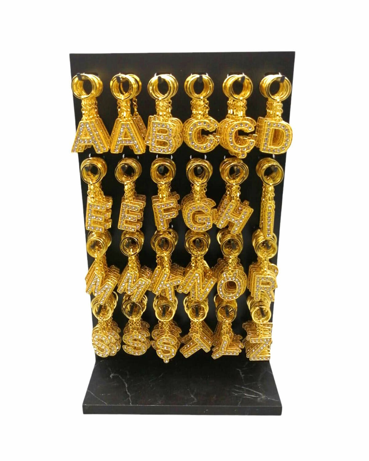 İBİCO ( ALTIN TAŞLI & HARFLİ ) ANAHTARLIK ( STANDLI )*288X2