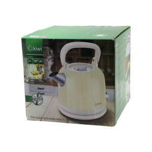 KİWİ KK-3340W (KREM) (NOSTALJİ DEMLİK MODEL) (ÇELİK) KETTLE SU ISITICI (2.2LT) (1800W) (PASLANMAZ ÇELİK GÖVDE& GİZLİ RESİZTANS)*4
